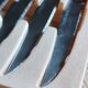 Vintage Box 6 Laguiole Table Knives Ivory Handles Gold Bolsters
