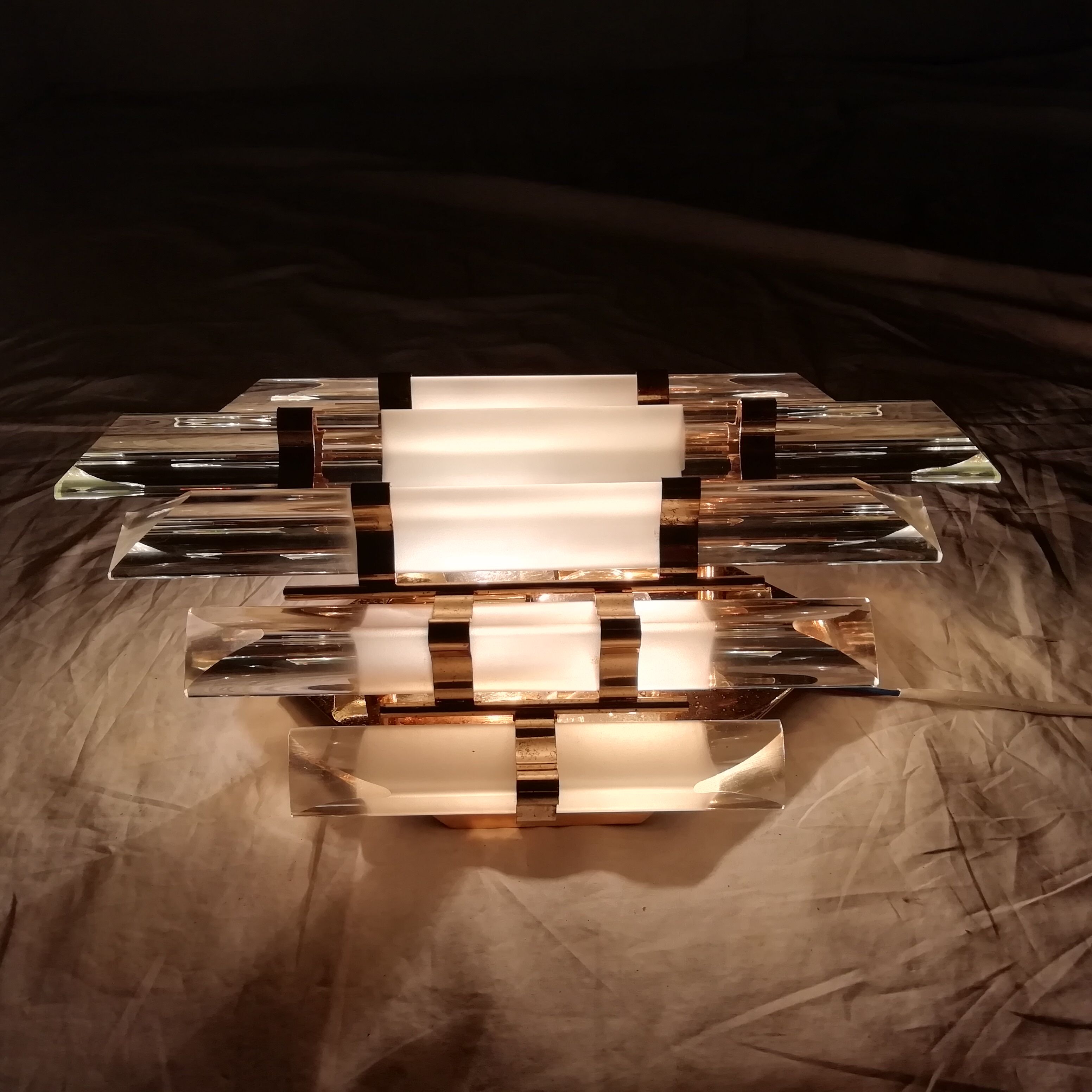 Glass wall sconce "Paolo Venini". 1970s