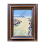 Table HSP Nan Borazzo (born 1905-?) ec. Italian Port Marine + frame
