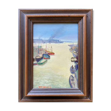Table HSP Nan Borazzo (born 1905-?) ec. Italian Port Marine + frame