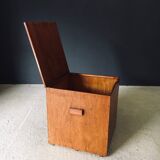 Handcrafted Cubical Side Table, Belgium, 1950s