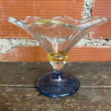 Set of 6 Ice Cream Bowls Design LA ROCHERE Coloured Glass France #D848