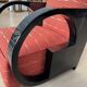 Art Deco Club Chair, Black Lacquer and Red Fabric, France circa 1930