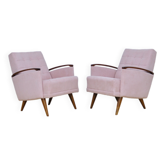 Mid-century Pink Armchairs, 1960s, set of 2