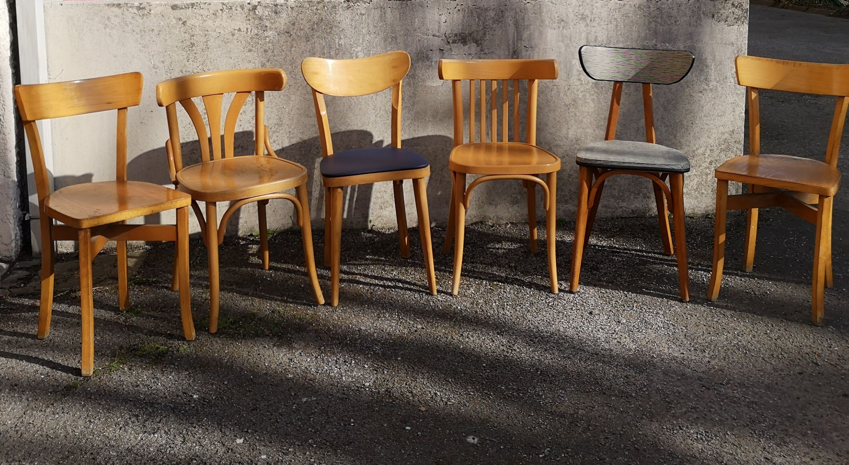 Set of 6 chairs Bistro mismatched