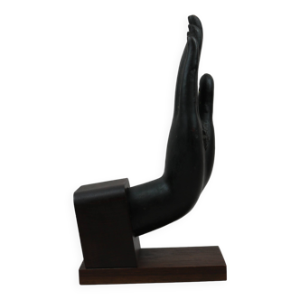 Buddha hand statue bookend