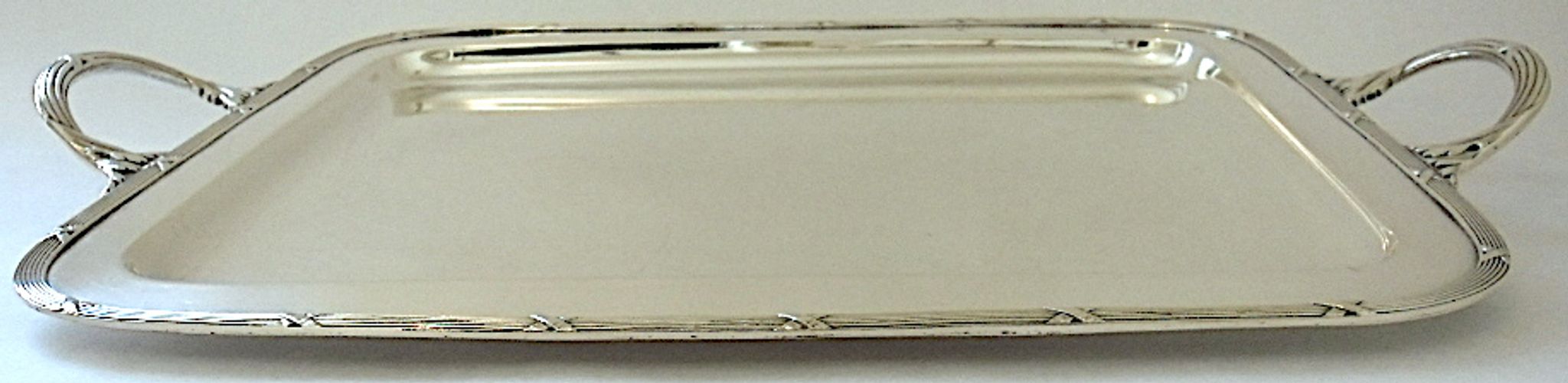 Serving tray metal silver style Louis-XVI