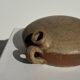 Round flat jar in old stoneware D20