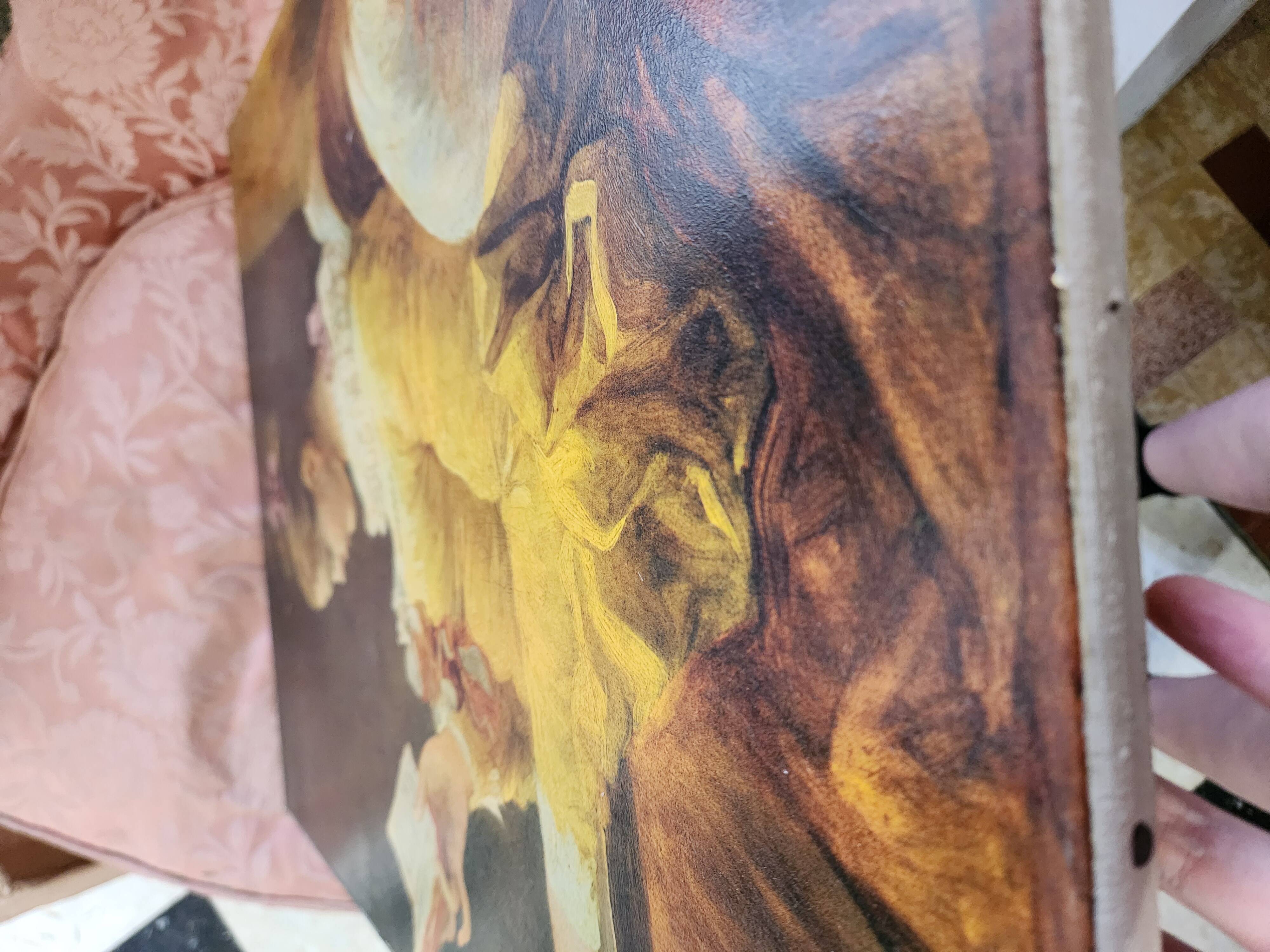 Old Table "The Reader" – Oil on Canvas – 18th Century Style