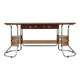 Mahogany desk, Italian design, 1980s, made in Italy