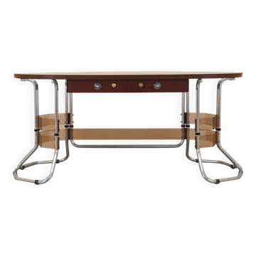 Bureau en acajou, design italien, années 1980, fabriqué en Italie