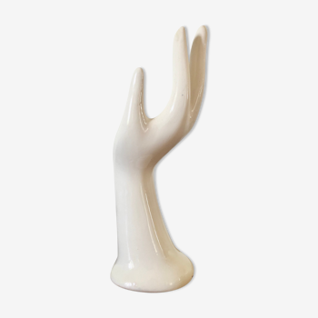 White ceramic hand-curated vase