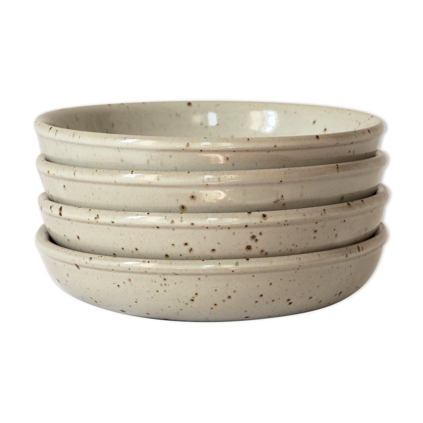 Set of 4 hollow plates in sandstone of the Marais