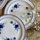 Set of 8 vintage dessert plates, Murcie model by Moulin des Loups
