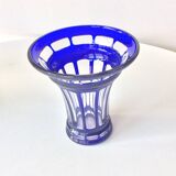 Signed Baccarat crystal overlay vase, 1940s