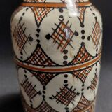 Vintage ceramic vase Morocco Safi signed