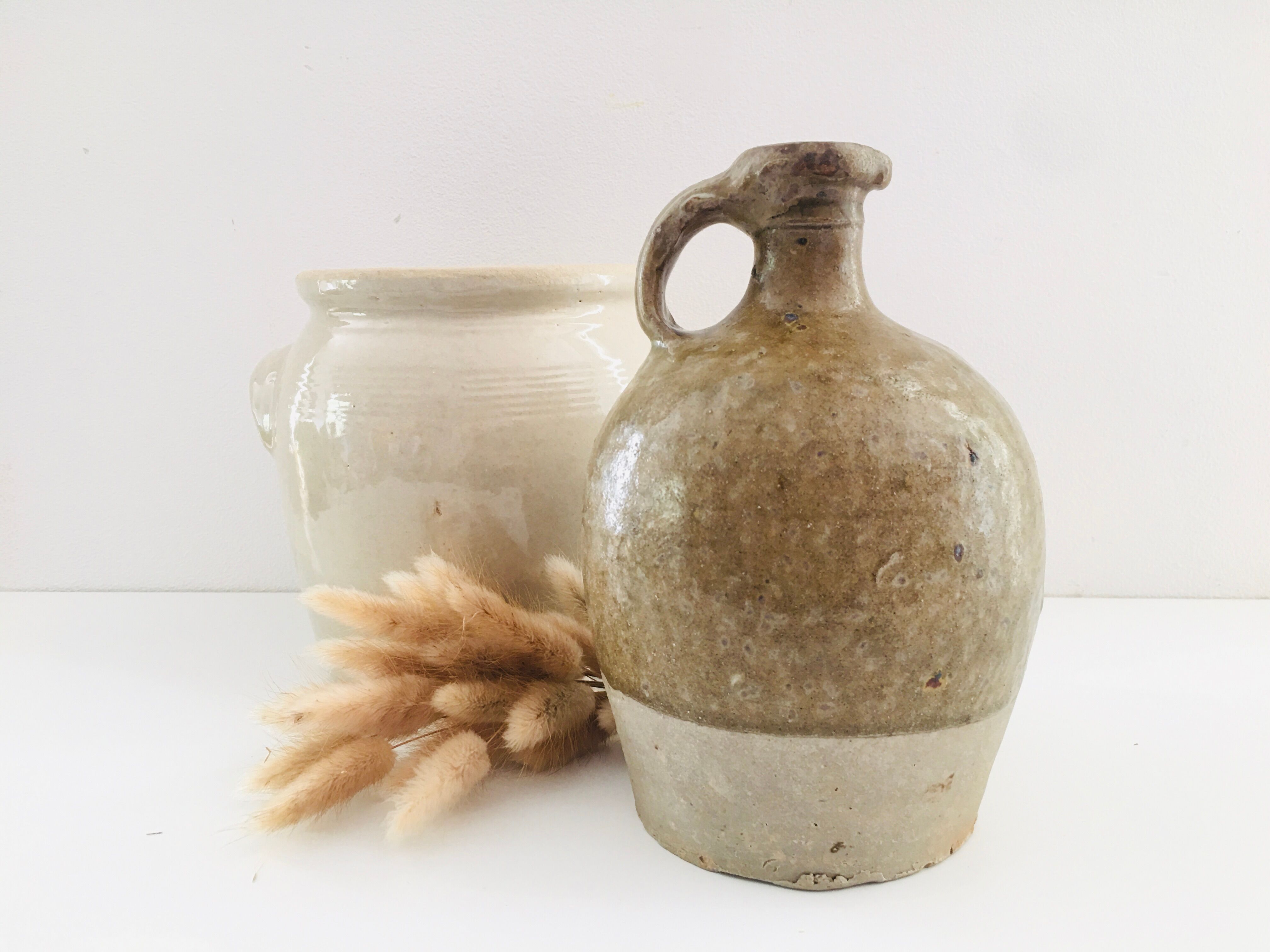 Vintage stoneware pitcher