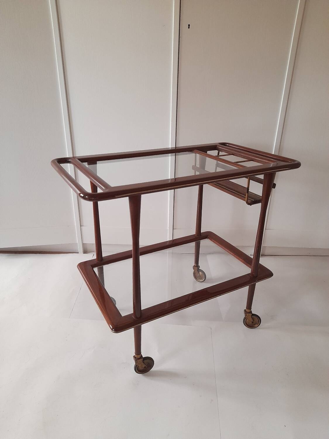 Italian bar trolley or serving cart Cesare Lacca for Cassina 1950s