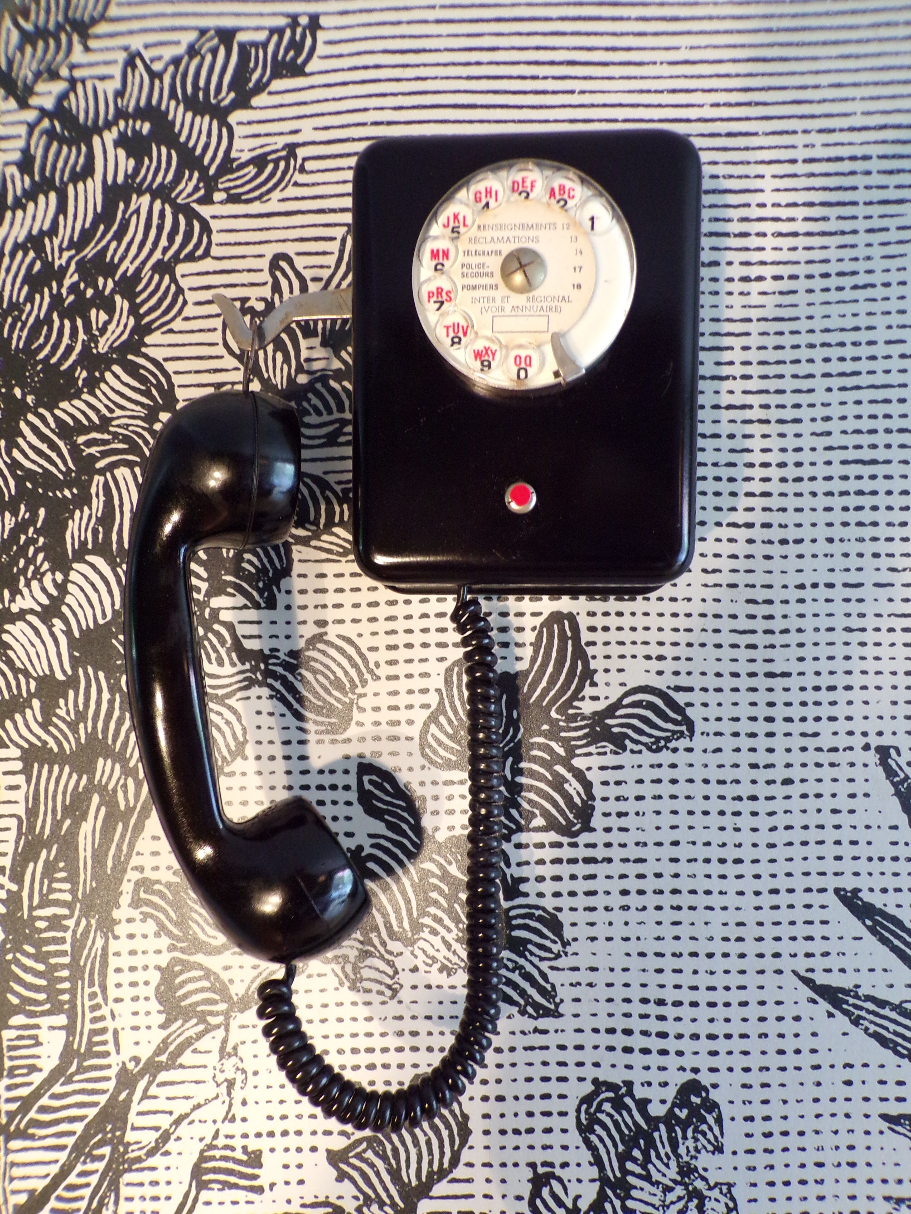 Vintage metal wall phone