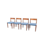 4 Danish Mid-Century style dining chairs | Teak | Kvadrat fabric