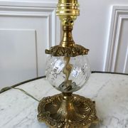 Pair of table lamps in bronze and glass early twentieth century