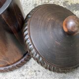 wooden storage box or jar