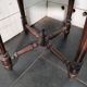 Tabouret ancien en bois sculpté en chêne massif