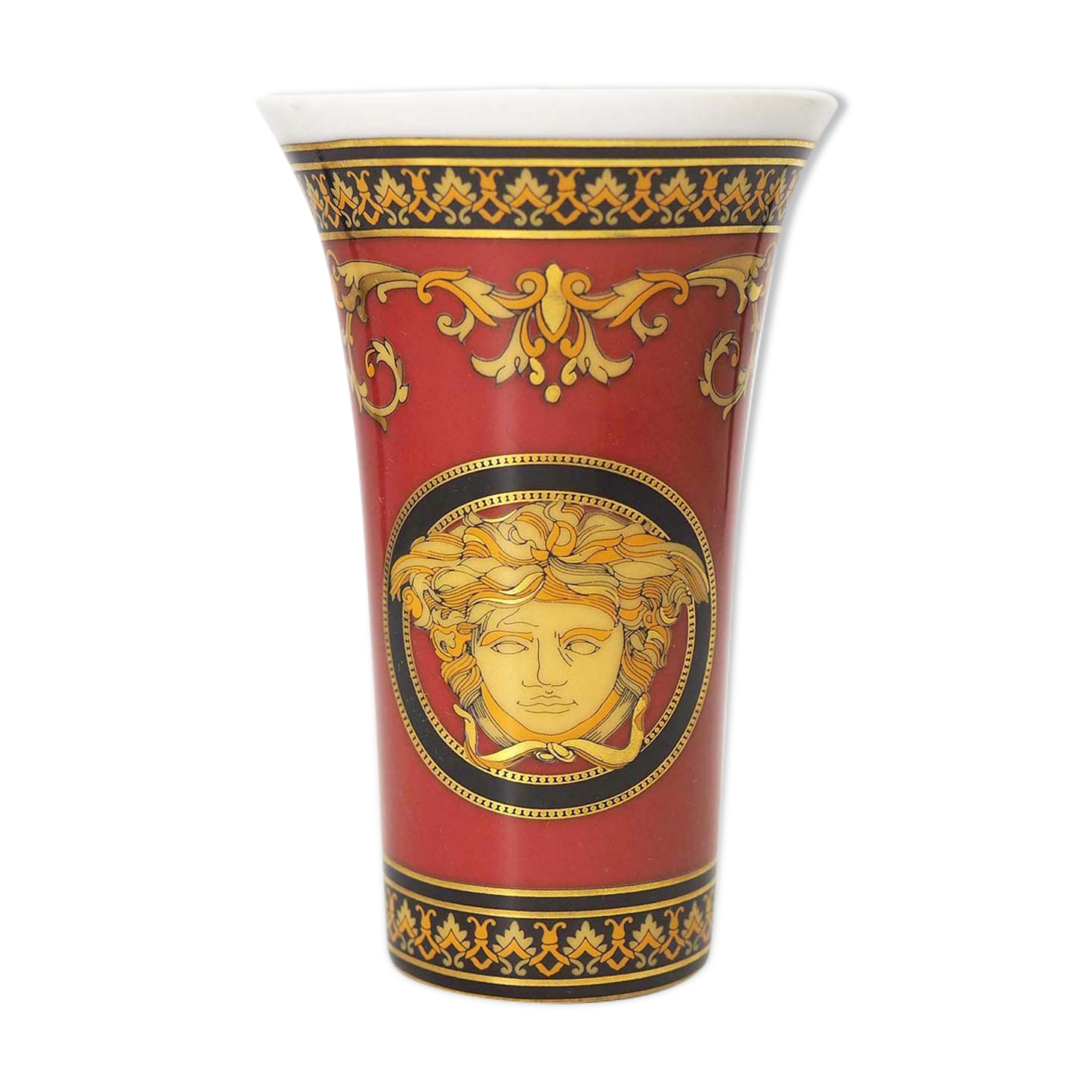 Versace Rosenthal Porcelain Medusa Small Vase