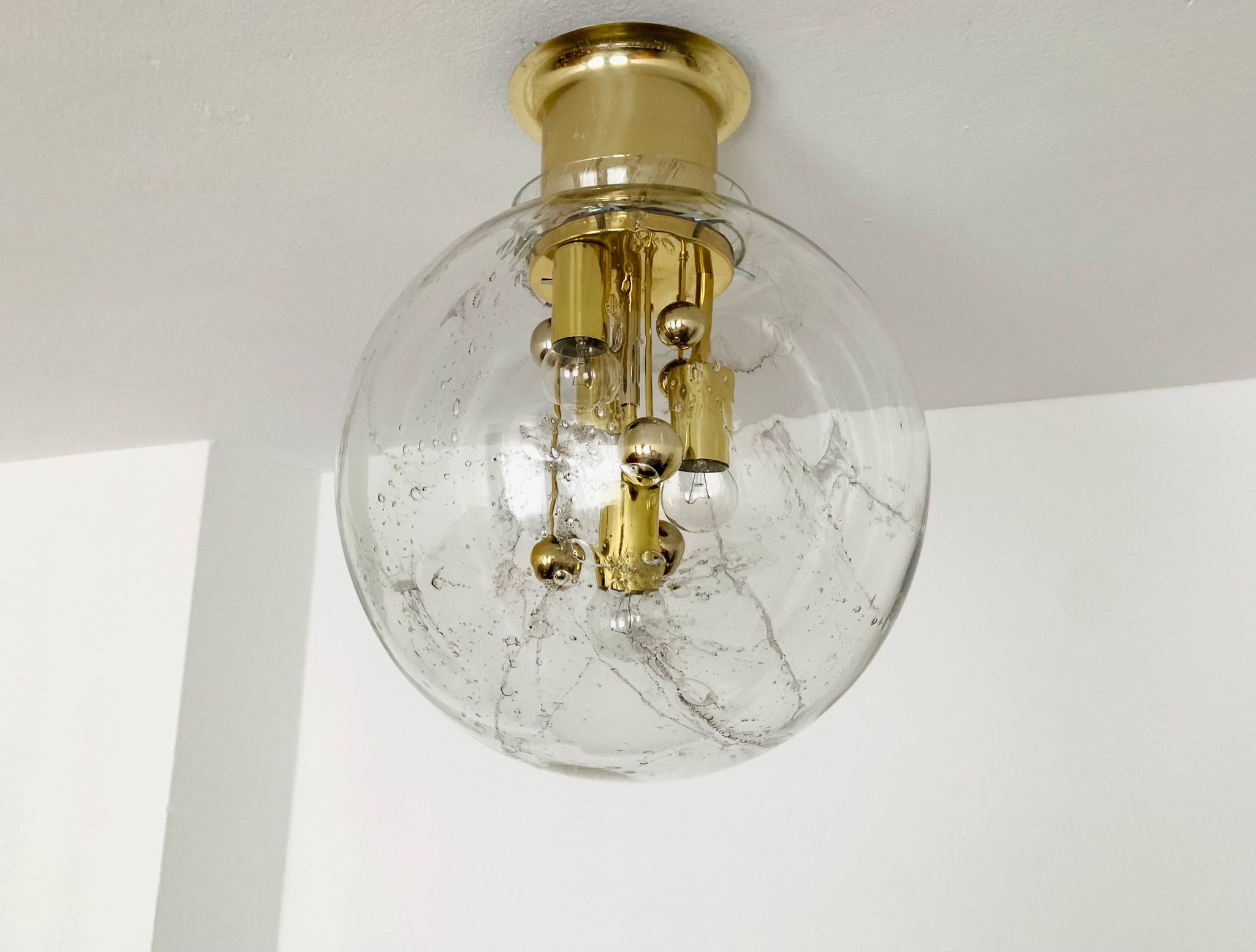 Ice Glass Flush Lamp by Doria
