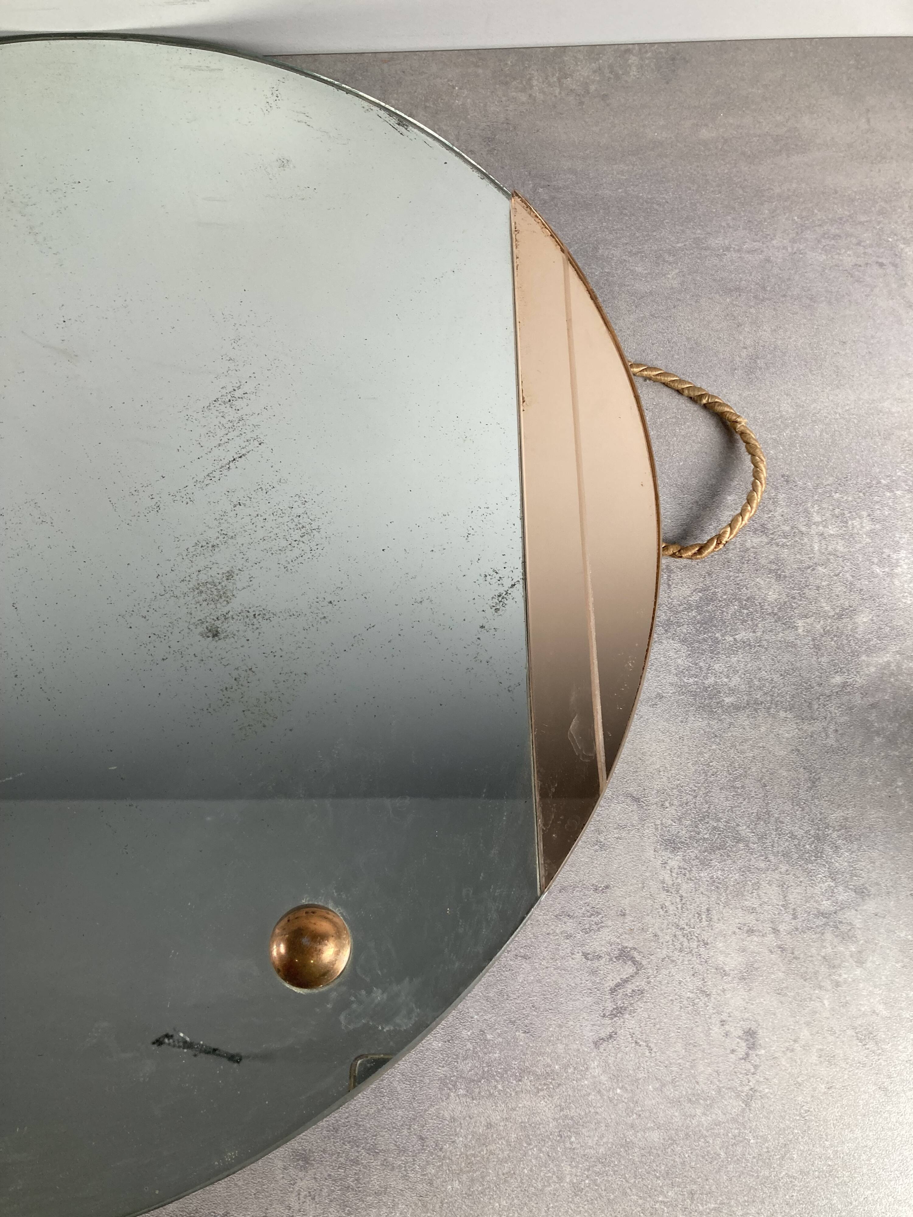 Round mirror art deco circa 1940