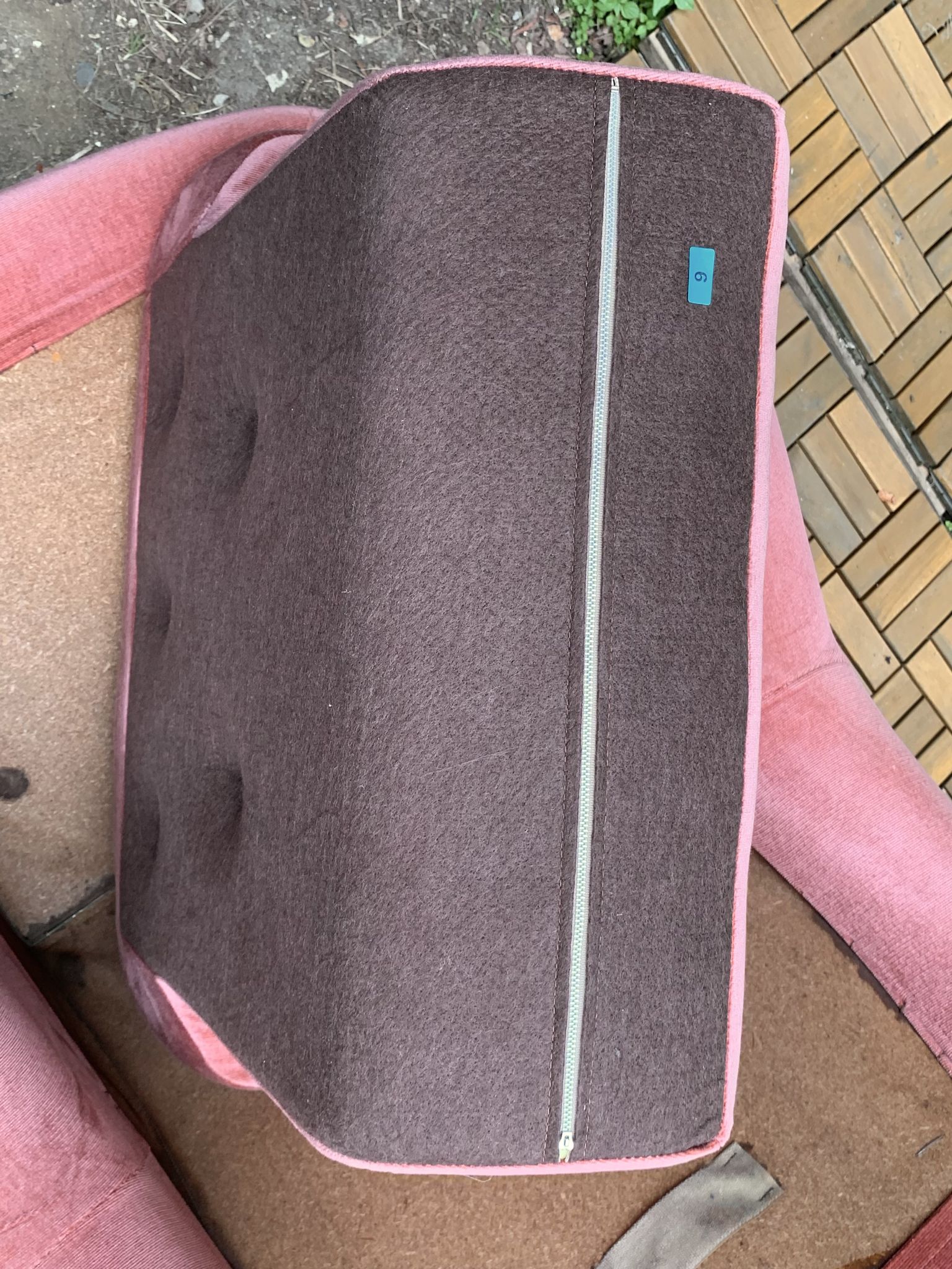 Pair of pink tufted velvet frog chairs 1970