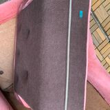 Pair of pink velvet toad armchairs, 1970s