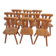 Lot de 10 chaises de bistrot café bar restaurant - bois - vintage