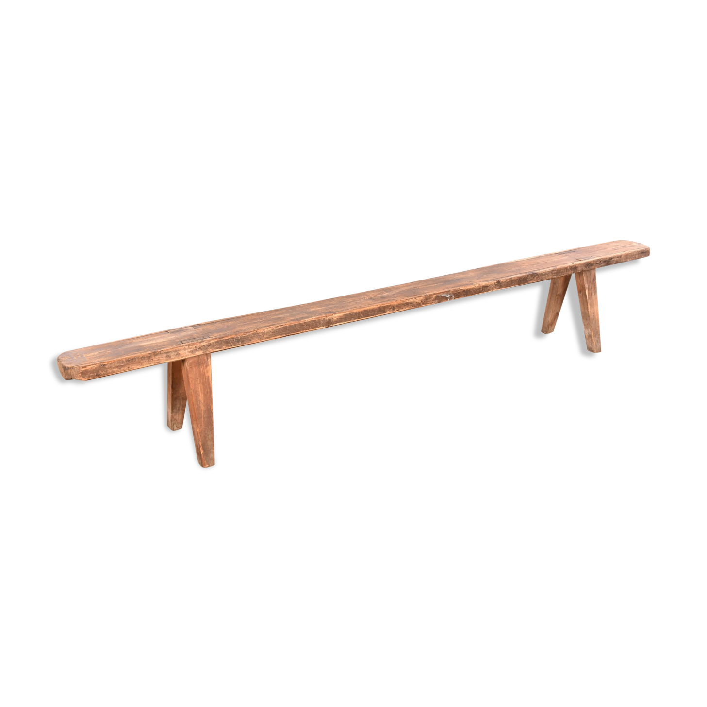 Vintage wooden bench brown