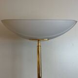 Brass & Opaline Floor Lamp by Milan, Spain, 1980s
