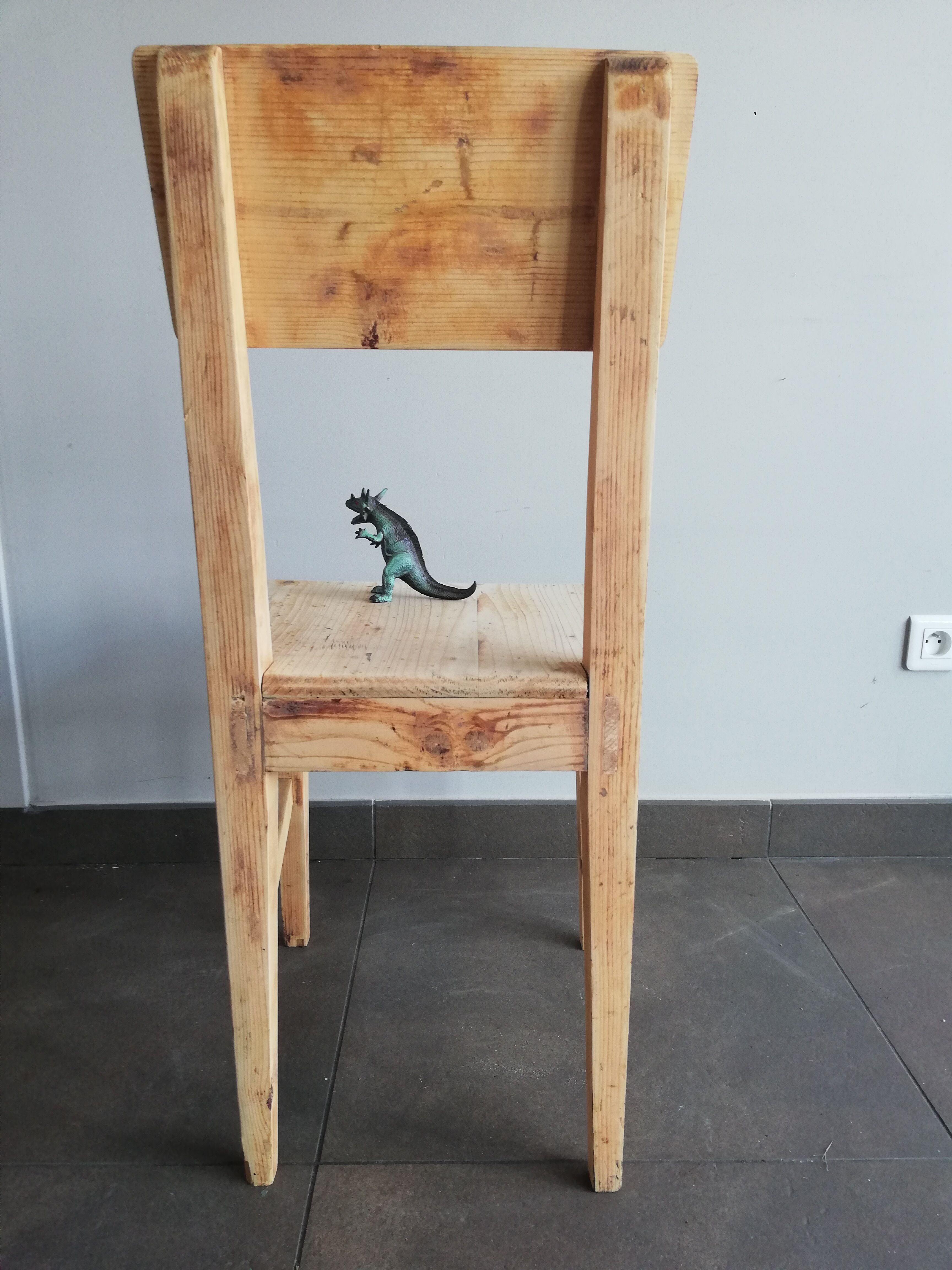 vintage wooden chair, 50s