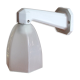 Applique murale col de cygne porcelaine céramique art déco verre tulipe translucide