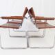 Matteo Grassi MG5 set of 4 leather cantilever chairs