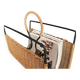 Wicker and lacquered metal magazine holder vintage 1950