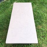 Coffee table concrete and black metal