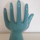Ceramic and opaline lamp forming two hands, 1970s