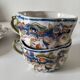 Breakfast set duo Desvres Fourmaintraux regionalist decoration