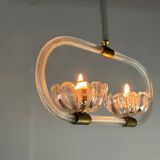 Venetian Murano glass chandelier with two light points circa 1950