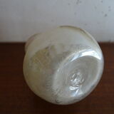 Vase with miniature handle Scavo Seguso Vetri d'Arte iridescent glass Murano 1950