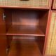 Buffet en bois ornement en rotin