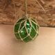 Old Glass Float Marine Ball With Vintage Net