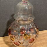 pot couvert en verre coloré design Murano Venise