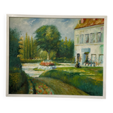 Homemade oil painting on wood