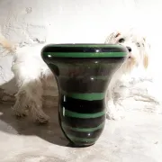 Large dutch design vilma henkelman, unica leerdam art glass vase 1989