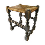 Carved wooden and mulched seat